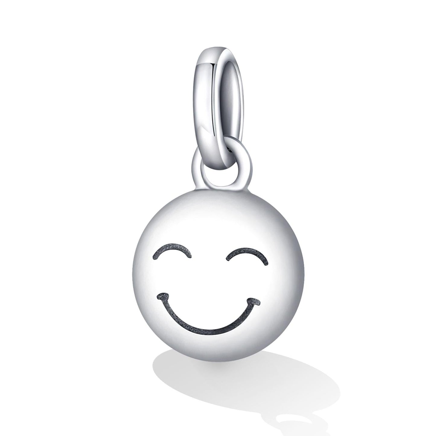 925 Sterling Silver Smiley Pendant For Diy Bracelets & Necklaces