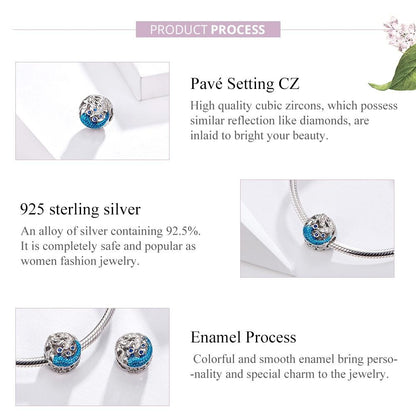 925 Sterling Silver Mermaid Beads For Diy Bracelets & Necklaces