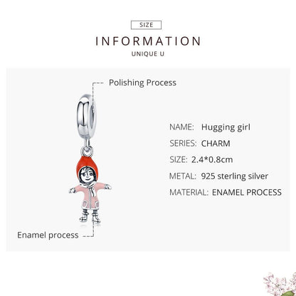 925 Sterling Silver Sunshine Girl Bead Pendant For Diy Bracelets And Necklaces