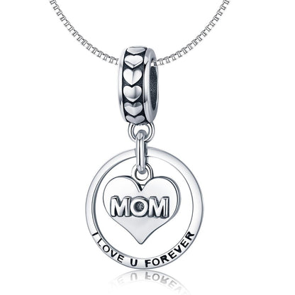 925 Sterling Silver Mothers Love Bead Bracelet Set Perfect For Mother'S Day Style - Bead + Necklace