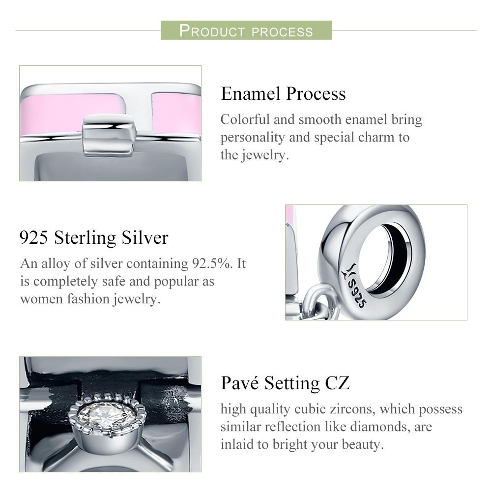 925 Sterling Silver Diy Romantic Beaded Bracelet