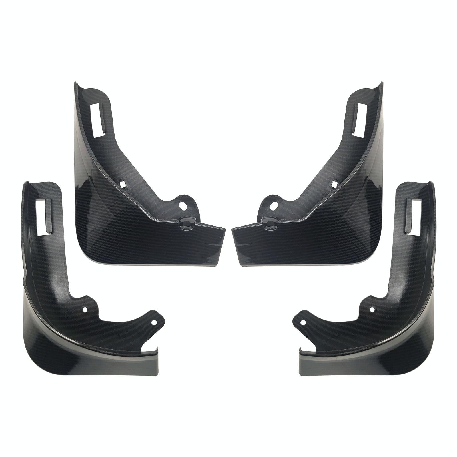 For Tesla Model Y Car Punch-Free Front And Rear Wheel Soft Rubber Fender Guard - Carbon Fiber - Carbon Fiber - The Grand Bazaar of Australia