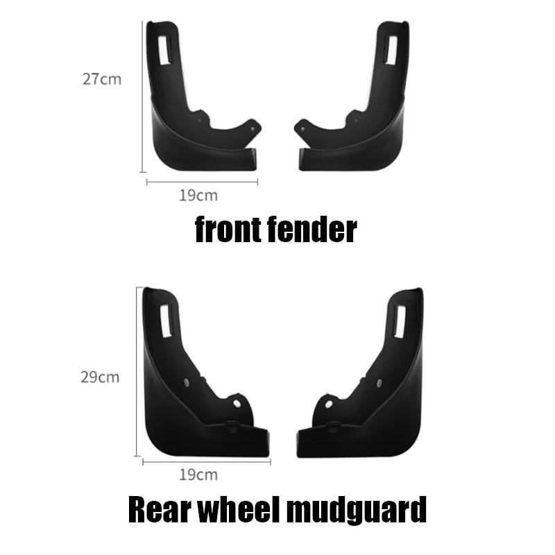 For Tesla Model Y Car Punch-Free Front And Rear Wheel Soft Rubber Fender Guard - Carbon Fiber - Carbon Fiber - The Grand Bazaar of Australia