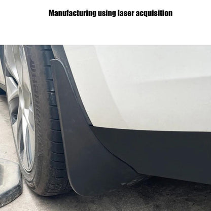 For Tesla Model Y Car Punch-Free Front And Rear Wheel Soft Rubber Fender Guard - Carbon Fiber - Carbon Fiber - The Grand Bazaar of Australia