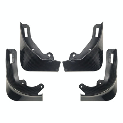 For Tesla Model Y Car Punch-Free Front And Rear Wheel Soft Rubber Fender Guard - Carbon Fiber - Carbon Fiber - The Grand Bazaar of Australia
