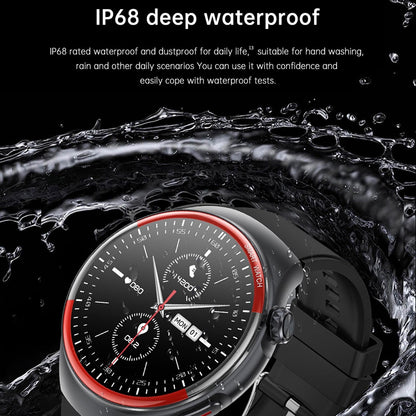 Smart Round Screen Watch With Bt Call And Health Tracking - Leather - Leather Brown