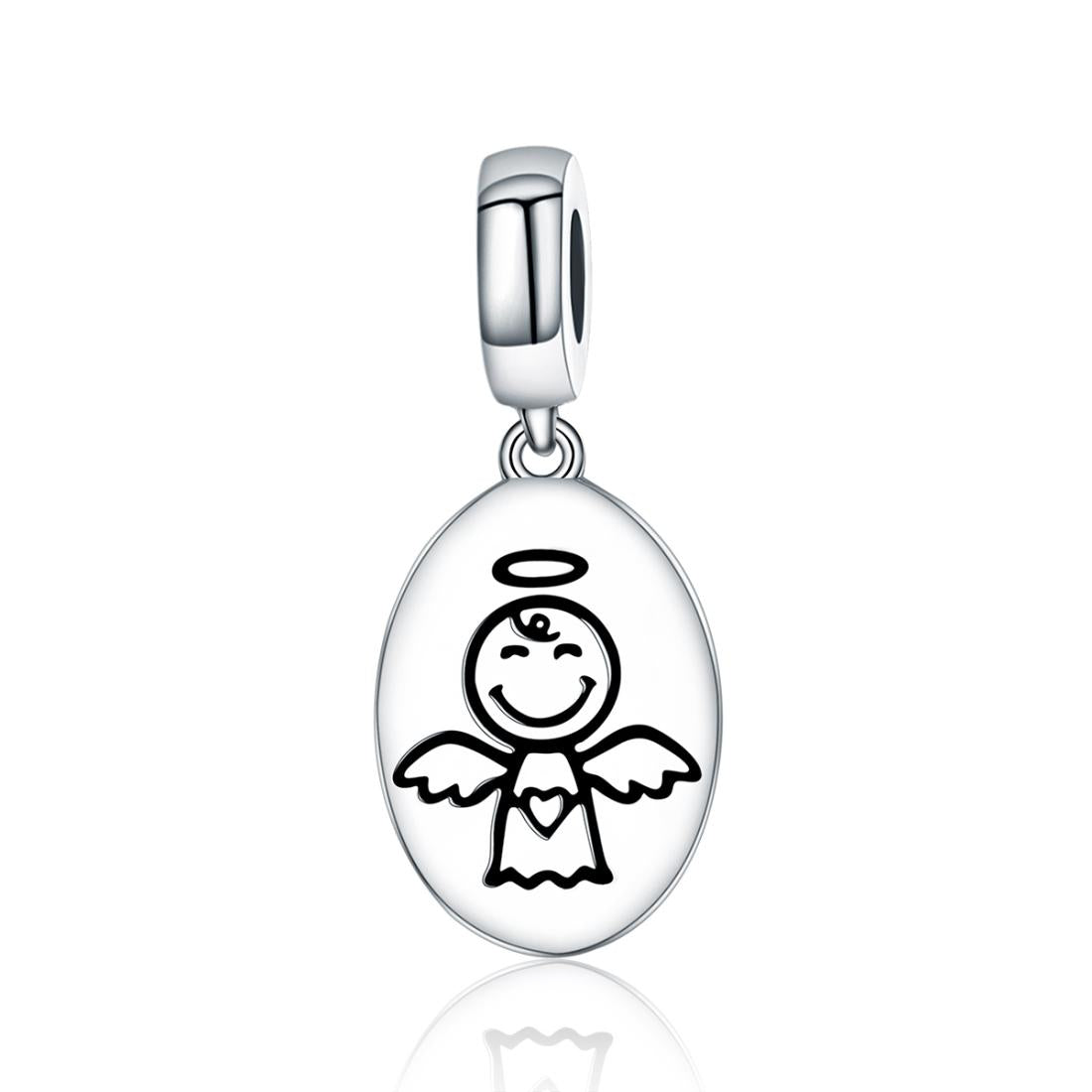 925 Sterling Silver Guardian Angel Necklace & Bracelet Charm