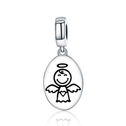 925 Sterling Silver Guardian Angel Necklace & Bracelet Charm