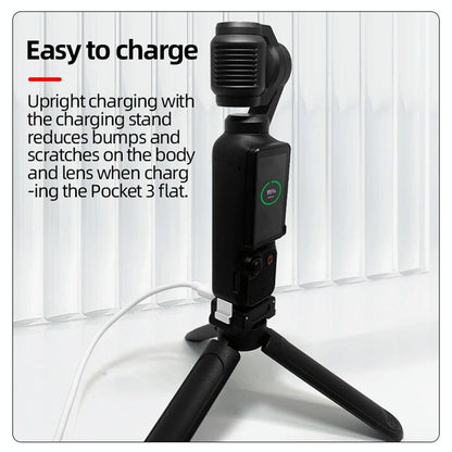 Quick Release Mount Adapter For Dji Osmo Pocket 3 Camera 1 / 4 Inch Hole - With Tripod