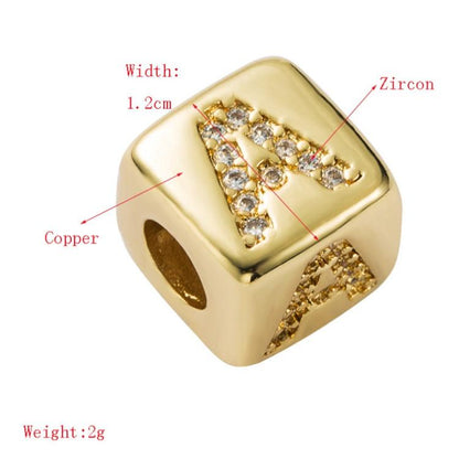 Brass Micro Inlaid Couple Red String Diy Bracelet Style - L