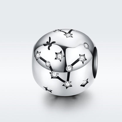 925 Sterling Silver Diy Zodiac Bracelet Beads Constellation Accessory Pisces Style - Pisces