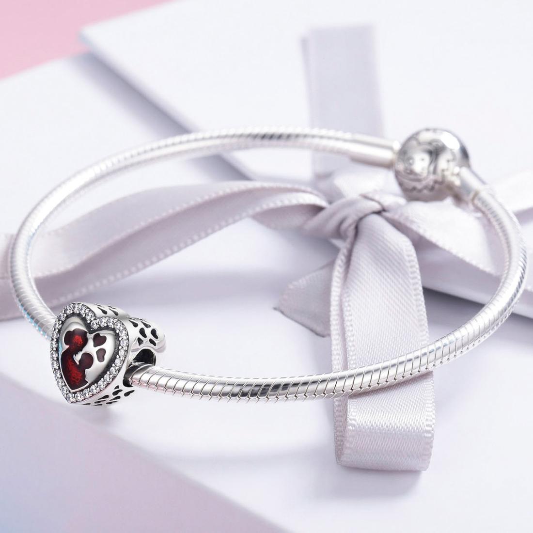 925 Sterling Silver Mother'S Love Bead Bracelet Accessory