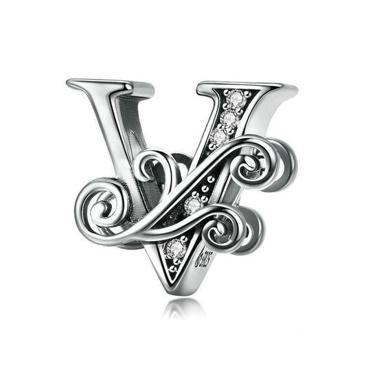 Diy Bracelet Beaded Accessories 26 Letters Zircon Beads Style - V