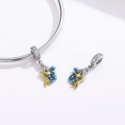 925 Sterling Silver Mermaid Charm For Diy Bracelet