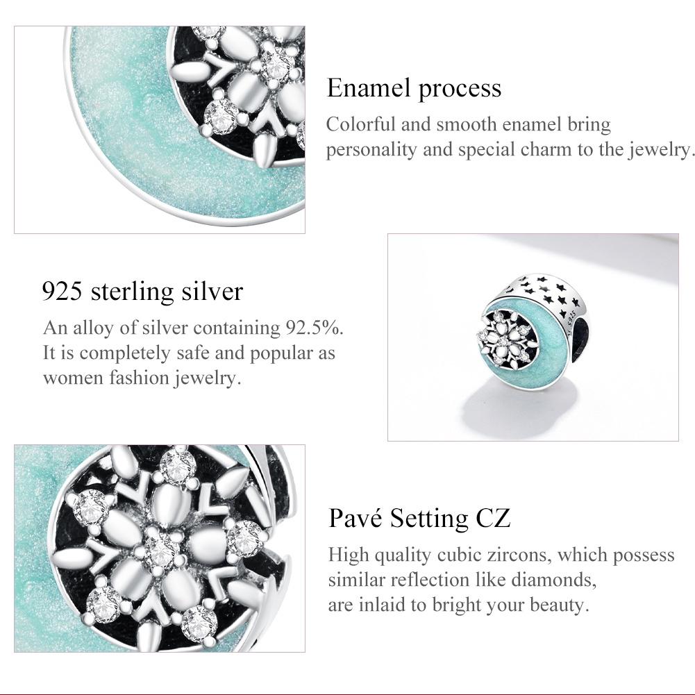 925 Sterling Silver Night Sky Beads For Diy Bracelets & Necklaces