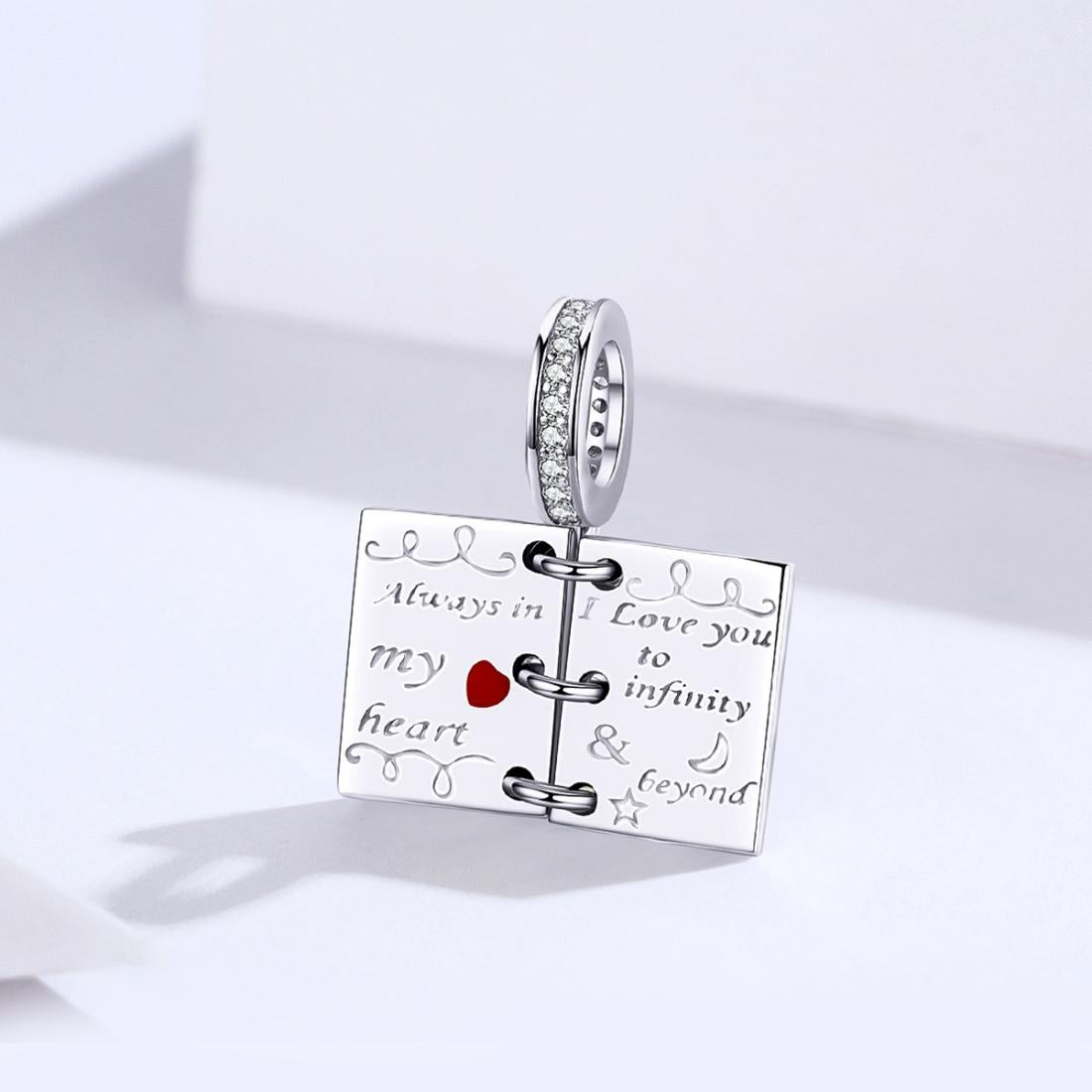 925 Sterling Silver Love Letter Bracelet Charm Diy Accessory