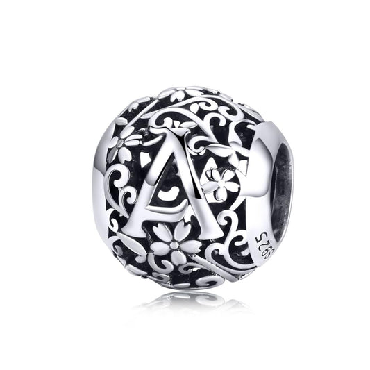 925 Sterling Silver Letter Beads For Diy Bracelets