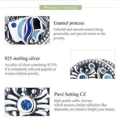 925 Sterling Silver Underwater World Fish & Crab Beads