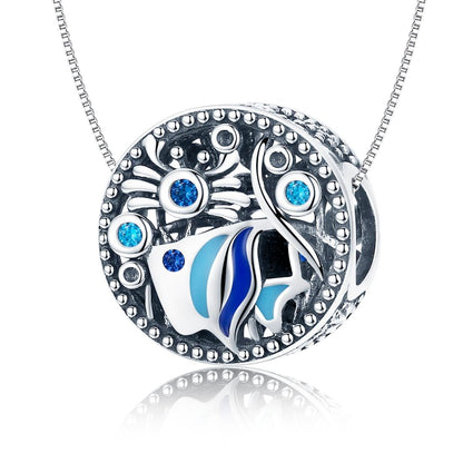 925 Sterling Silver Underwater World Fish & Crab Beads