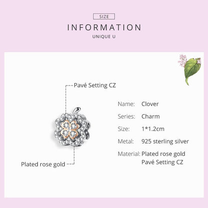 925 Sterling Silver Zircon Beaded Diy Bracelet Charm