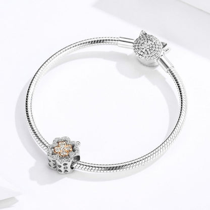 925 Sterling Silver Zircon Beaded Diy Bracelet Charm