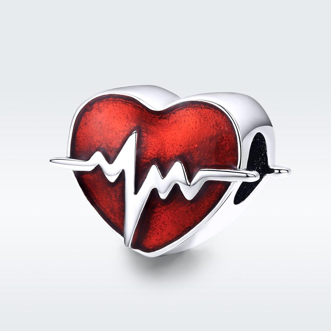 925 Sterling Silver Red Ecg Beaded Love Bracelet