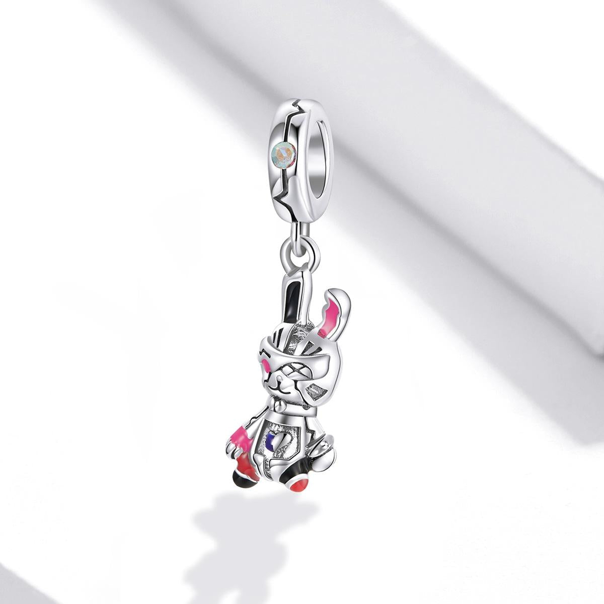 925 Sterling Silver Rabbit Pendant For Diy Bracelets & Necklaces
