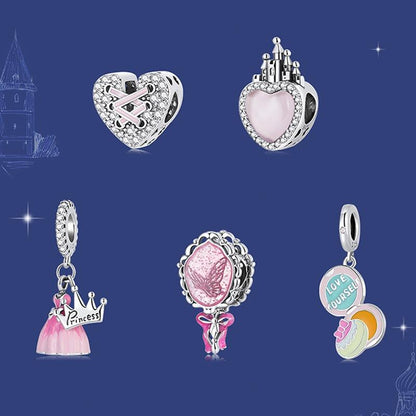 Diy Pearl Pink Fantasy Bracelet With Retro Pendant