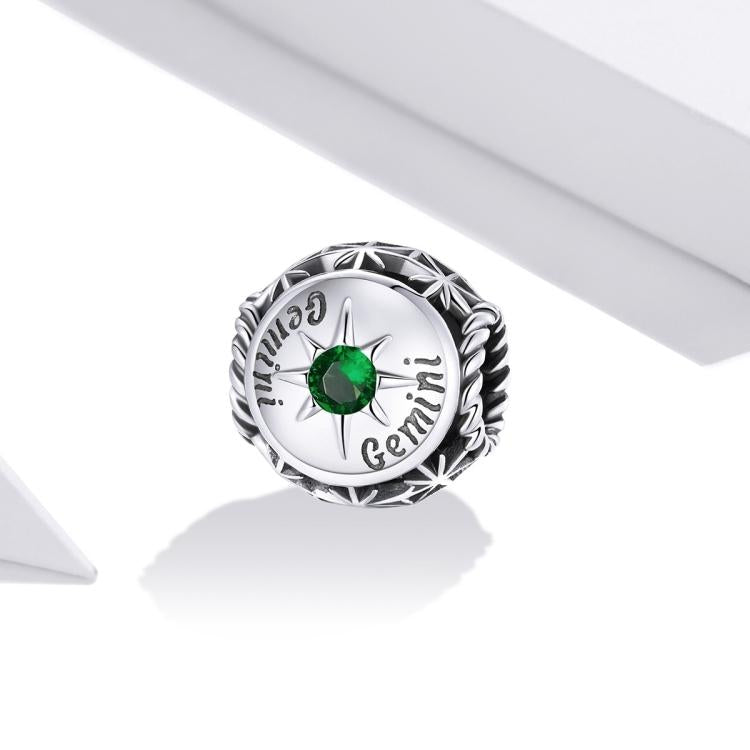 925 Sterling Silver Zodiac Zircon Bead Bracelet / Necklace Set Gemini Style - Gemini