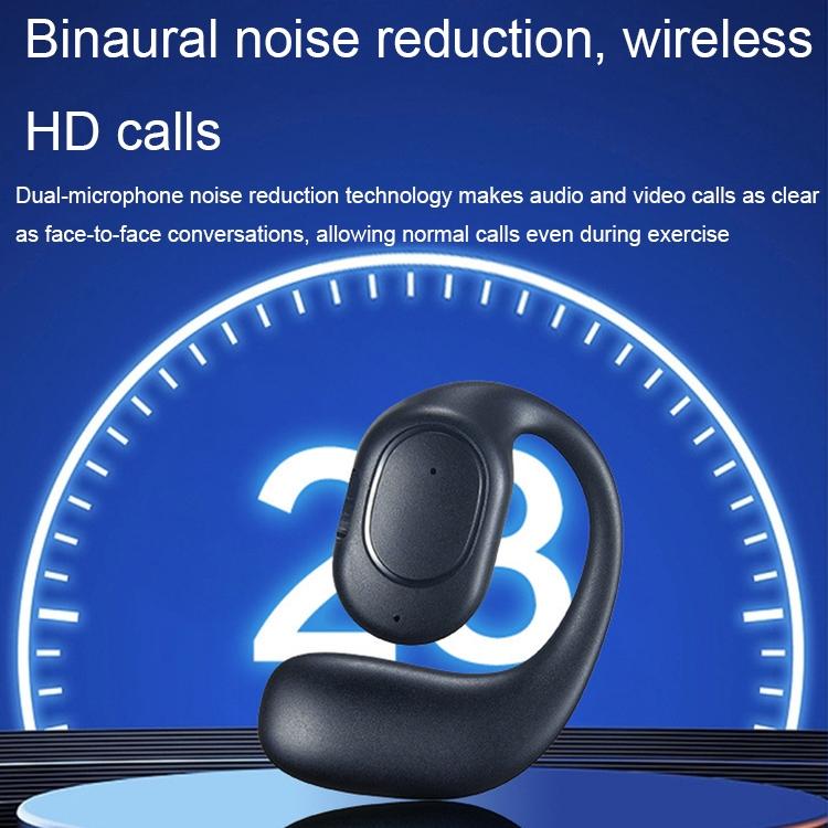 Wireless Bluetooth 5.2 Earphones with Noise Reduction Ear-mounted Design - Black Bag With Accessories