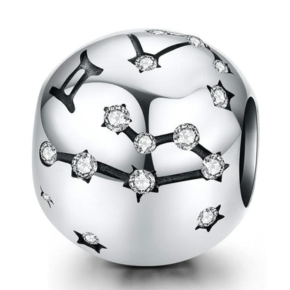 925 Sterling Silver Diy Zodiac Bracelet Beads Gemini Style - Gemini