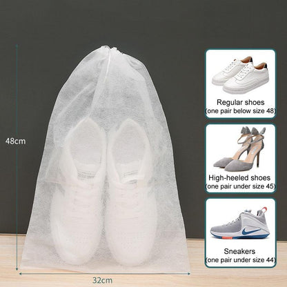50 Pcs Thickened Non Woven Shoe Storage Bag Portable & Sunscreen - 50Pcs /Pack 32X48Cm Large