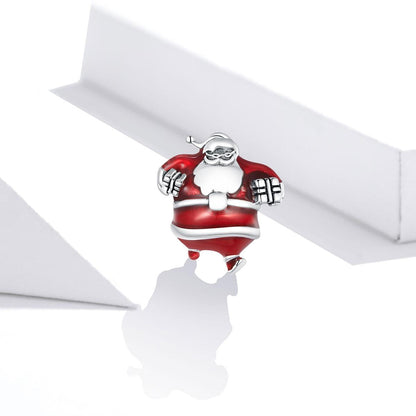 925 Sterling Silver Santa Bead For Diy Bracelet / Necklace