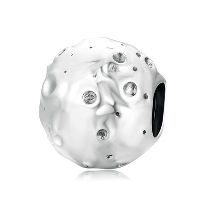 925 Sterling Silver Moon Beads For Diy Bracelets & Necklaces