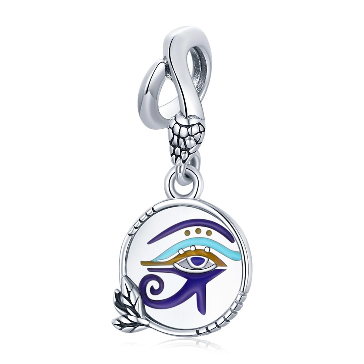 925 Sterling Silver Egyptian Twin Eyes Pendant