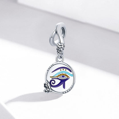 925 Sterling Silver Egyptian Twin Eyes Pendant