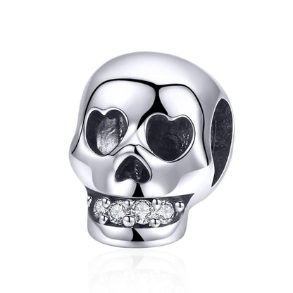 925 Sterling Silver Surprise Skull Bead For Diy Bracelet