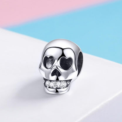 925 Sterling Silver Surprise Skull Bead For Diy Bracelet