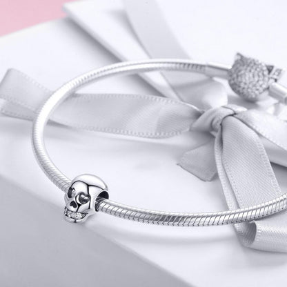 925 Sterling Silver Surprise Skull Bead For Diy Bracelet