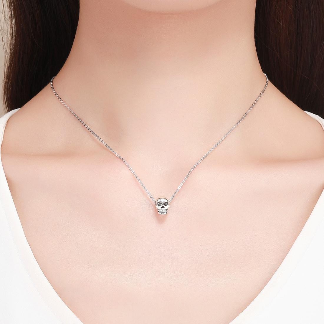 925 Sterling Silver Surprise Skull Bead For Diy Bracelet