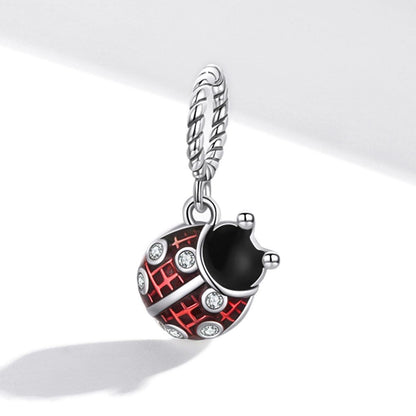 925 Sterling Silver Ladybug Pendant For Bracelets & Necklaces
