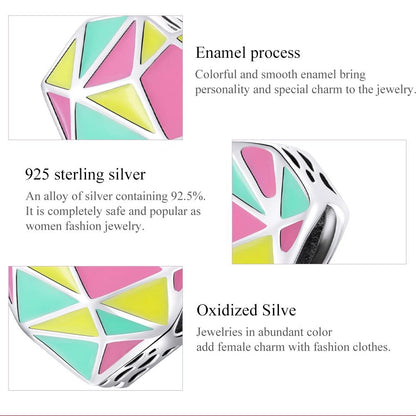 925 Sterling Silver Heart Beads For Diy Bracelets & Necklaces