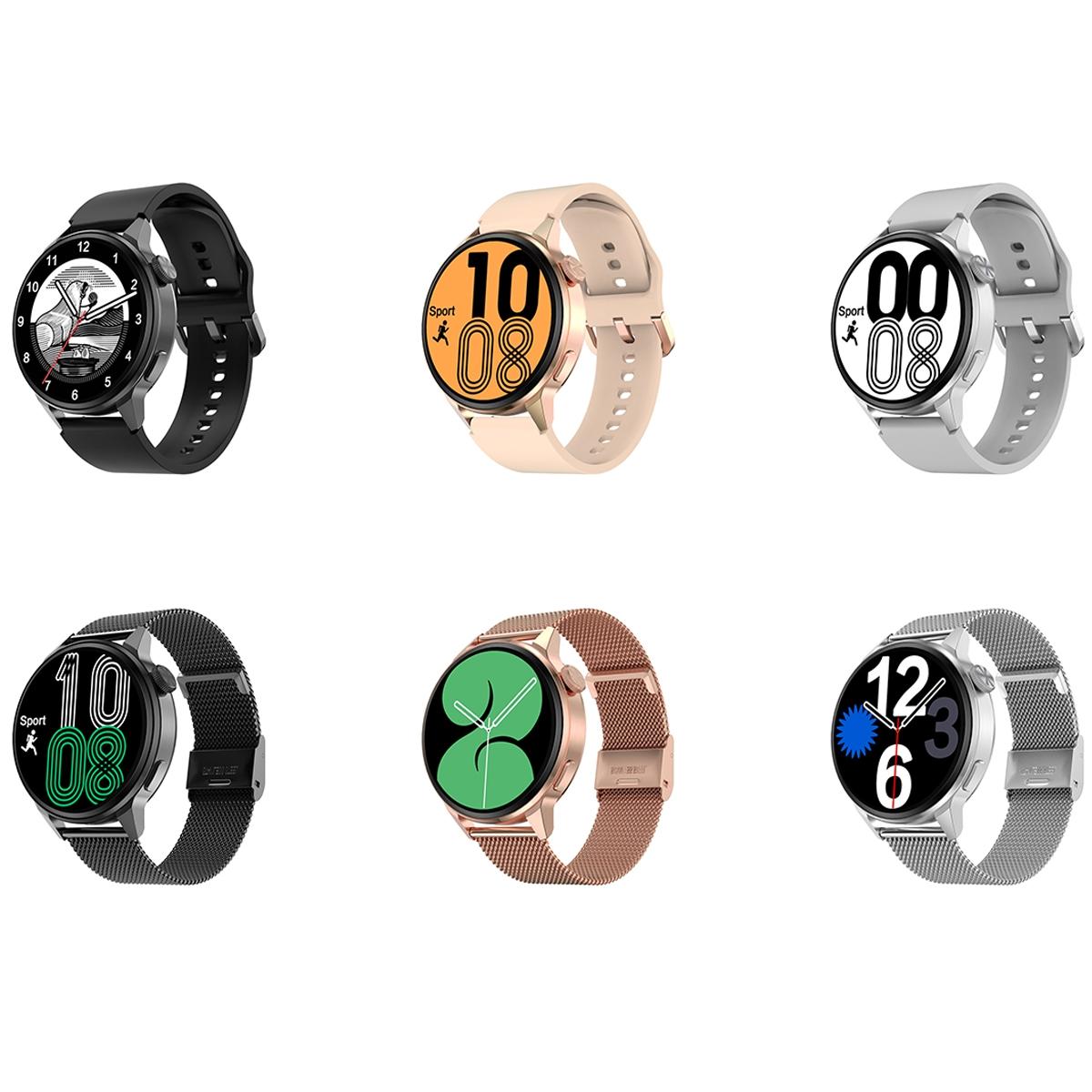 1.36 Inch Hd Screen Smart Call Watch With Nfc Function - Black Steel