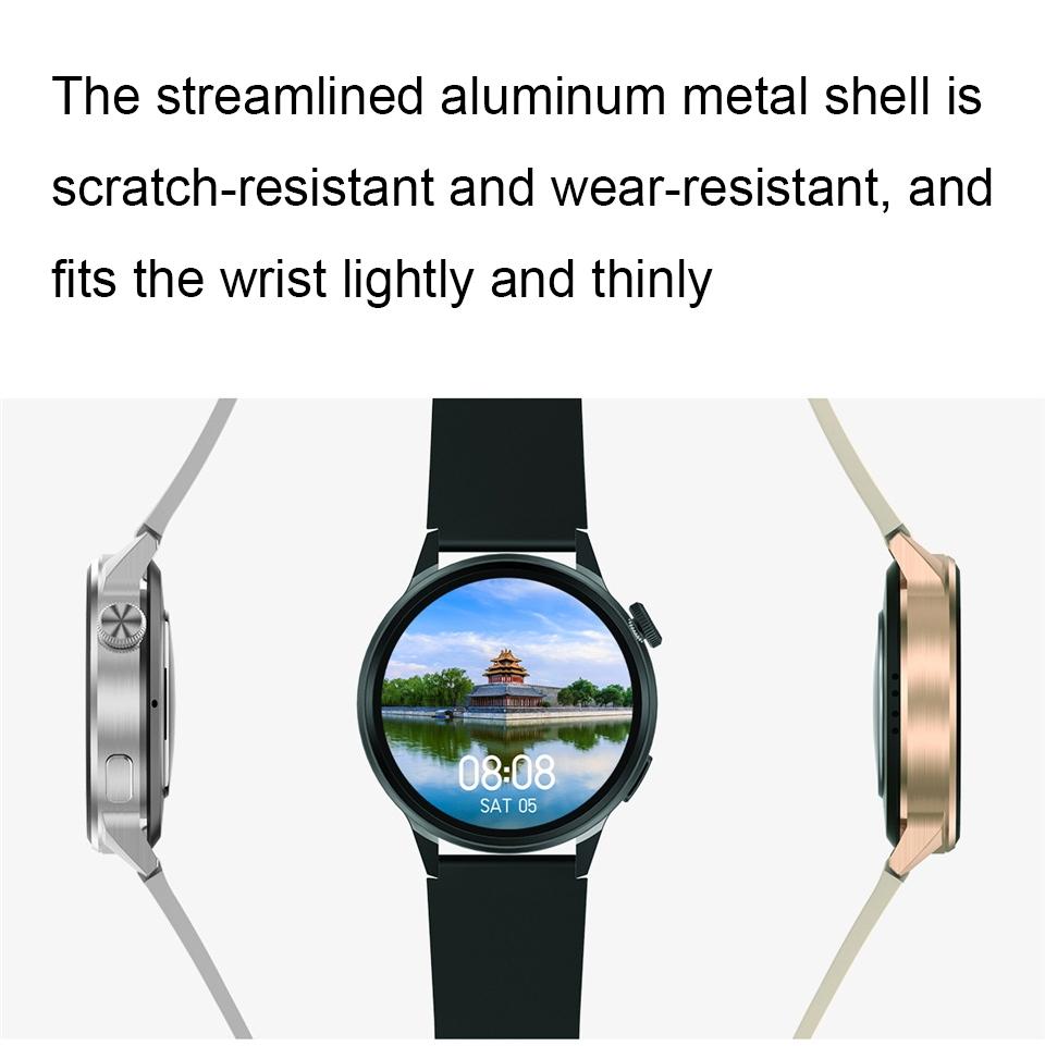 1.36 Inch Hd Screen Smart Call Watch With Nfc Function - Black Steel