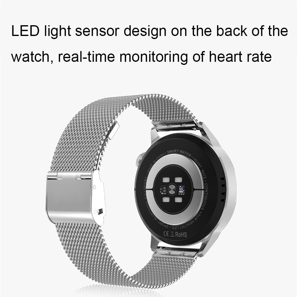 1.36 Inch Hd Screen Smart Call Watch With Nfc Function - Black Steel