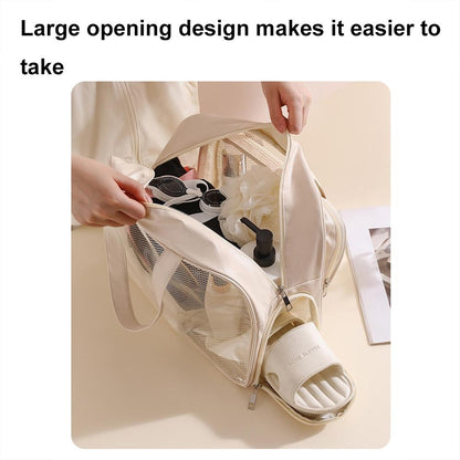 Beige Waterproof Beach Bag For Toiletries Cosmetics L For Swimming Travel - Pink No Shoe Warehouse