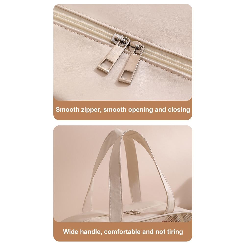 Beige Waterproof Beach Bag For Toiletries Cosmetics L For Swimming Travel - Pink No Shoe Warehouse