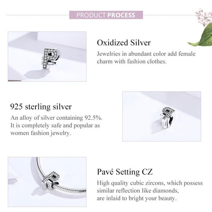 925 Sterling Silver Ruble Bead Pendant For Diy Bracelets & Necklaces