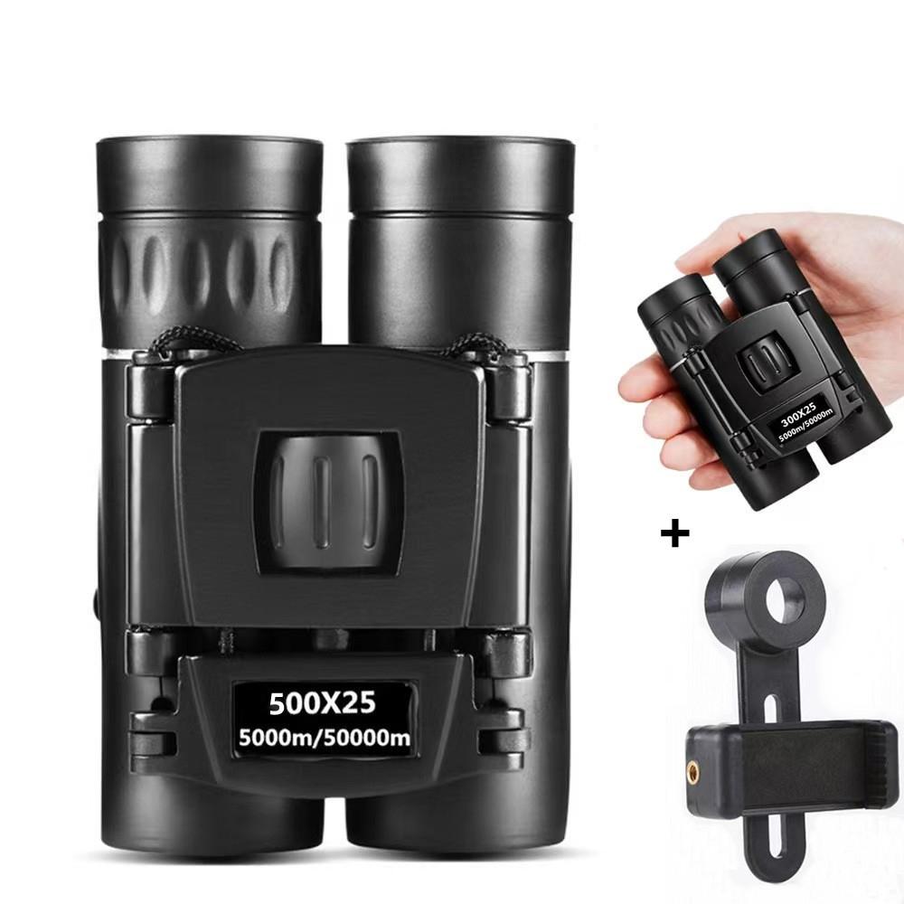 Foldable Hunting Binoculars for Outdoor Adventures - 500 X 25 Standard