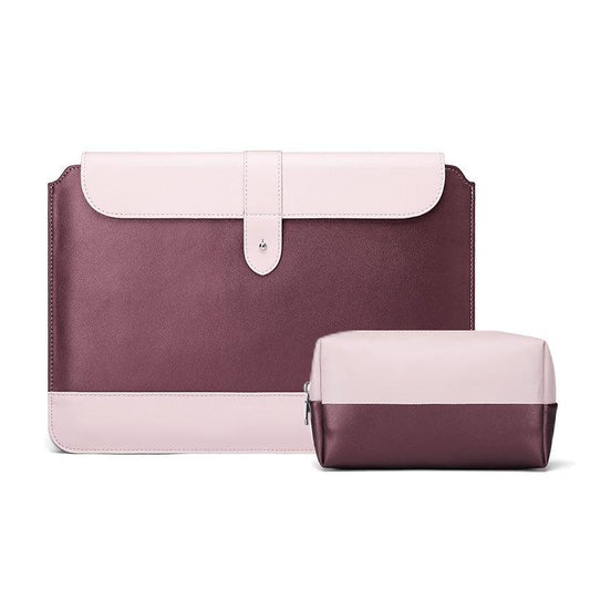 Microfiber Notebook Liner & Power Bag - Horizontal Wine Red - 14-15.4 Inch
